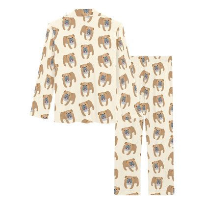 Bulldogs Pattern Print Design 01 Women's Long Pajama Set