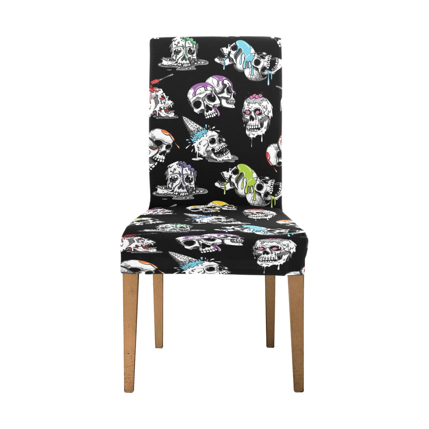 Skull Print Design LKS3013 Dining Chair Slipcover
