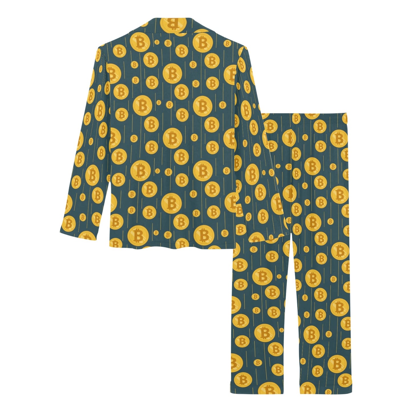 Bitcoin Pattern Print Design 01 Women's Long Pajama Set