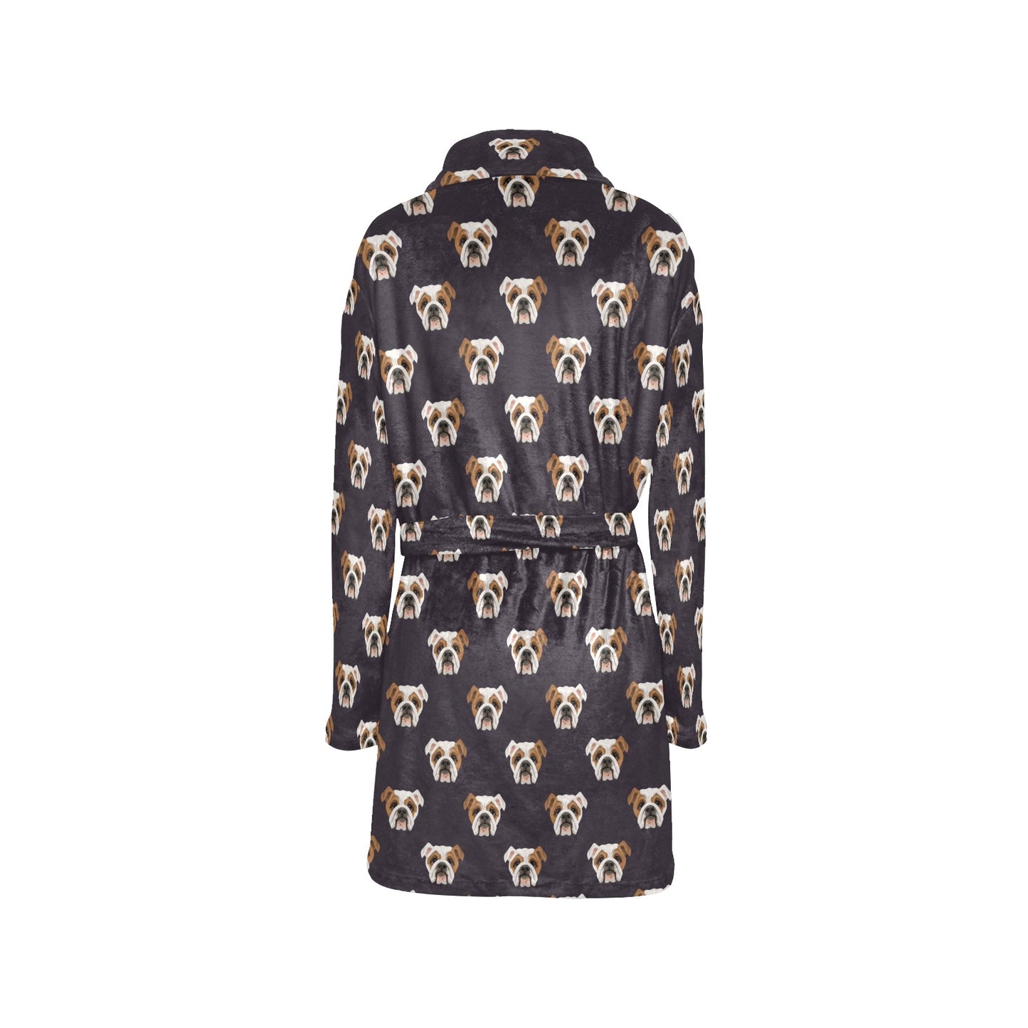 Bulldogs Pattern Print Design 03 Women's Fleece Robe