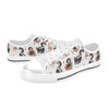 Skunk Print Design LKS304 Women's White Low Top Shoes