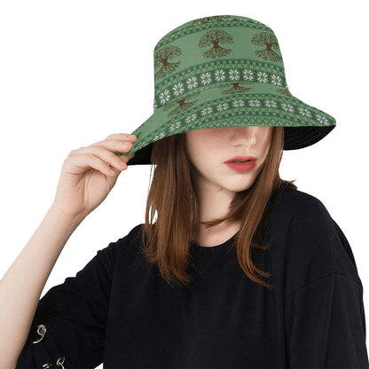 Tree Of Life Knit Style Print Design LKS301 Unisex Bucket Hat