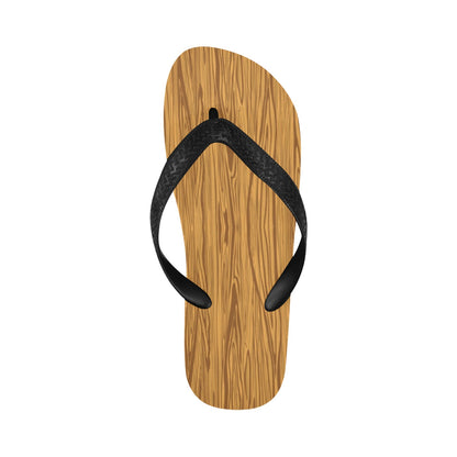 Wood Texture Print Design LKS301 Flip Flops