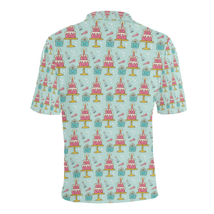 Cake Pattern Print Design 06 Men Polo Shirt
