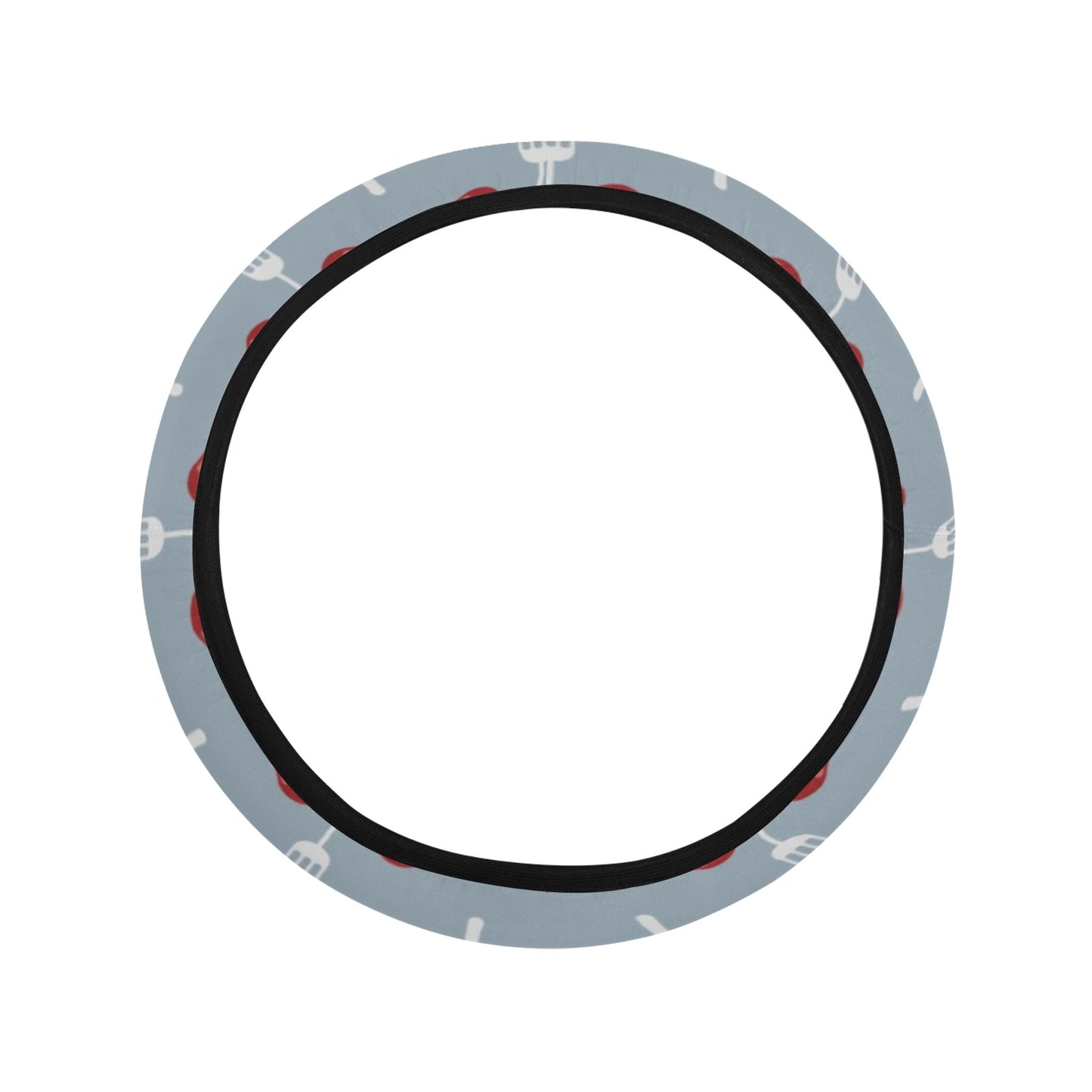 Sausage Print Design LKS301 Steering Wheel Cover with Elastic Edge