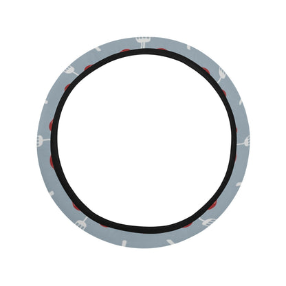 Sausage Print Design LKS301 Steering Wheel Cover with Elastic Edge