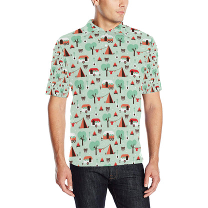 Camper Tent Pattern Print Design 01 Men Polo Shirt
