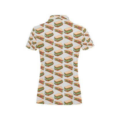 Sandwich Print Design LKS302 Women's Polo Shirt