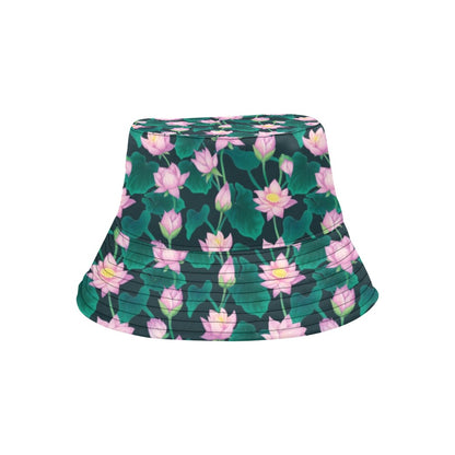 Water Lily Print Design LKS302 Unisex Bucket Hat