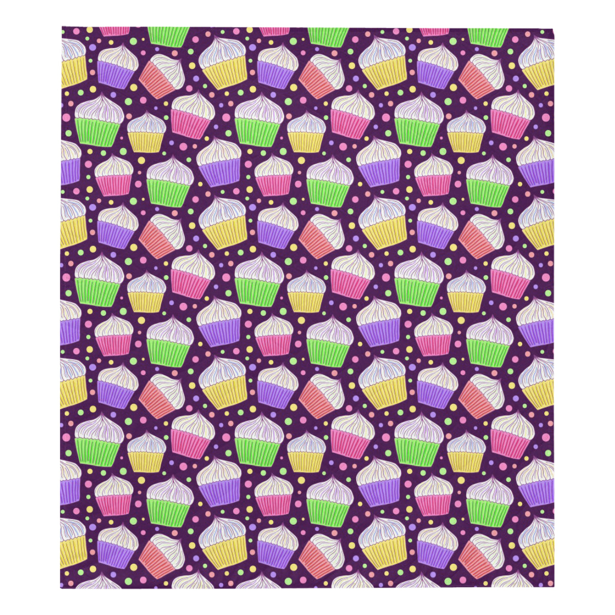 Cupcake Pattern Print Design CP07 Premium Quilt