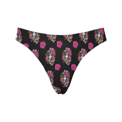 Day of the Dead Makeup Girl Women's Thongs