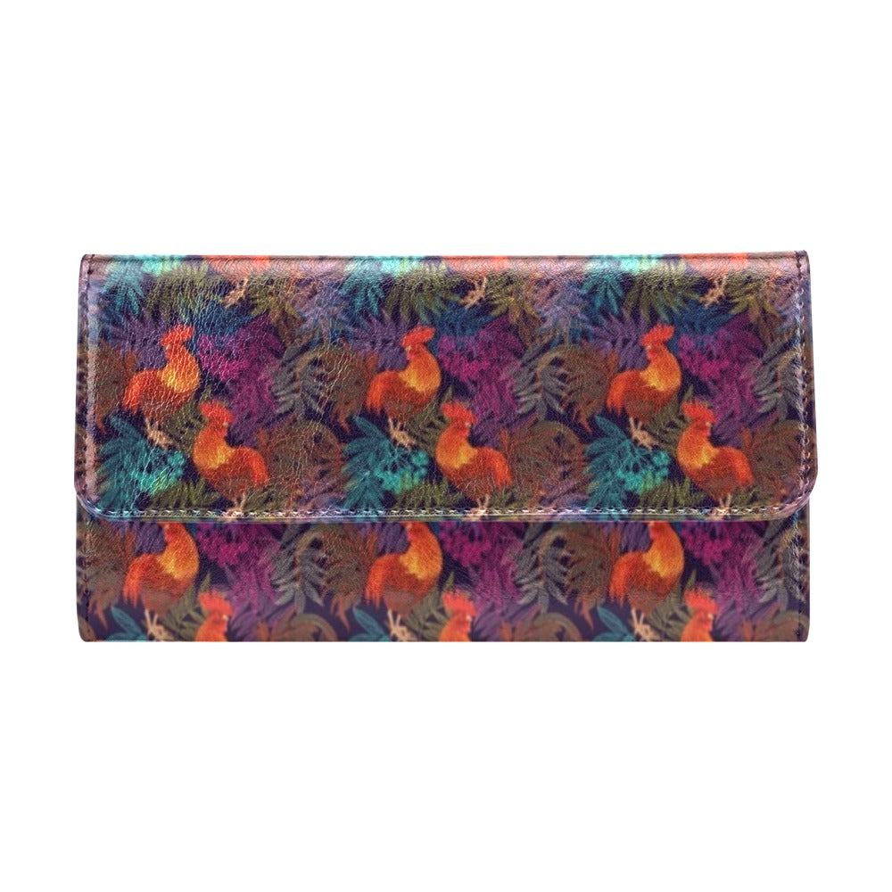 Rooster Print Style Women's Trifold Wallet