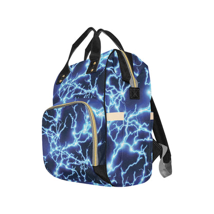 Lightning Thunder Pattern Print Design 04 Diaper Bag Backpack