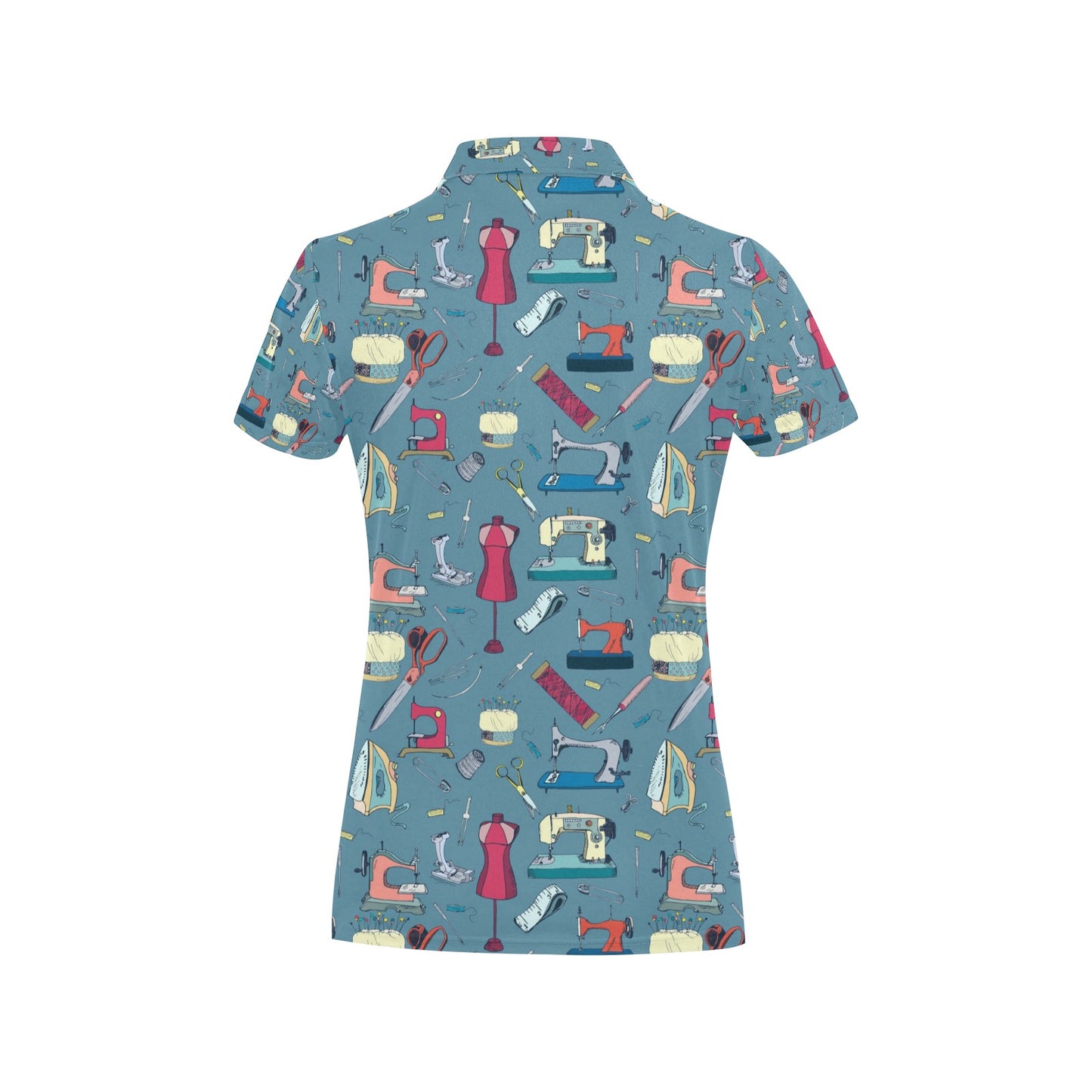 Sewing Equipment Print Design LKS301 Women's Polo Shirt