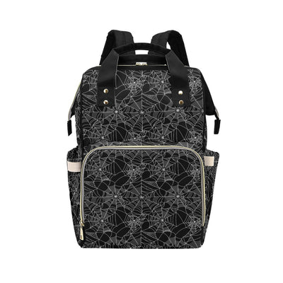 Spider Web Print Design LKS301 Diaper Bag Backpack