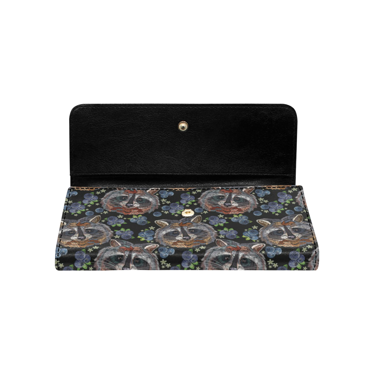 Raccoon Pattern Print Design A03 Women's Trifold Wallet