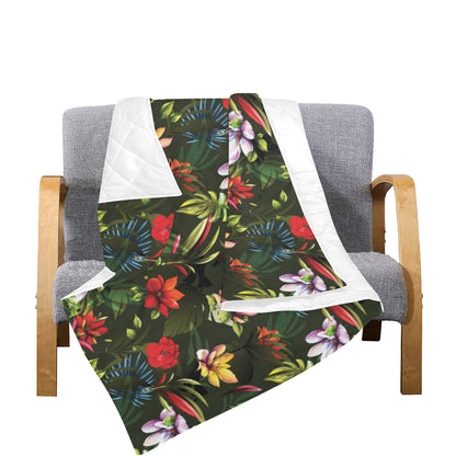 Magnolia Pattern Print Design 02 Premium Quilt