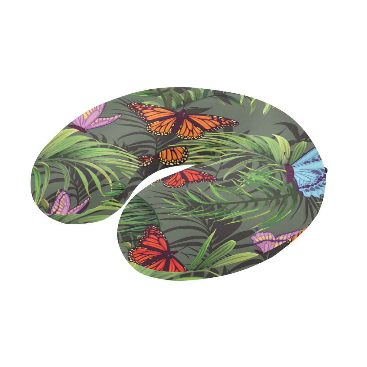 Monarch Butterfly Pattern Print Design 04 U-Shaped Travel Neck Pillow