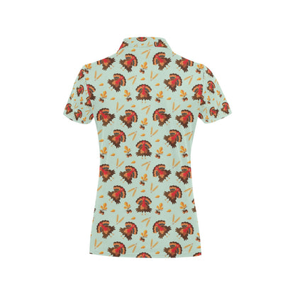 Thanksgiving Print Design LKS309 Women's Polo Shirt