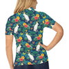 Cockatoo Tropical Pattern Print Design 02 Women's Polo Shirt