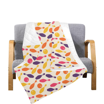 Bowling Pattern Print Design 06 Premium Quilt