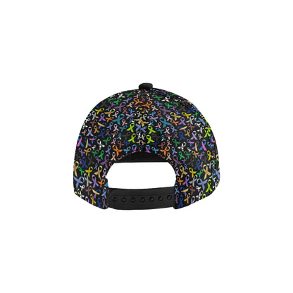 Breast Cancer Awareness Colorful Print Snapback Cap