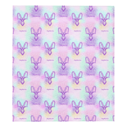 Capricorn Zodiac Pattern Print Design 02 Premium Quilt