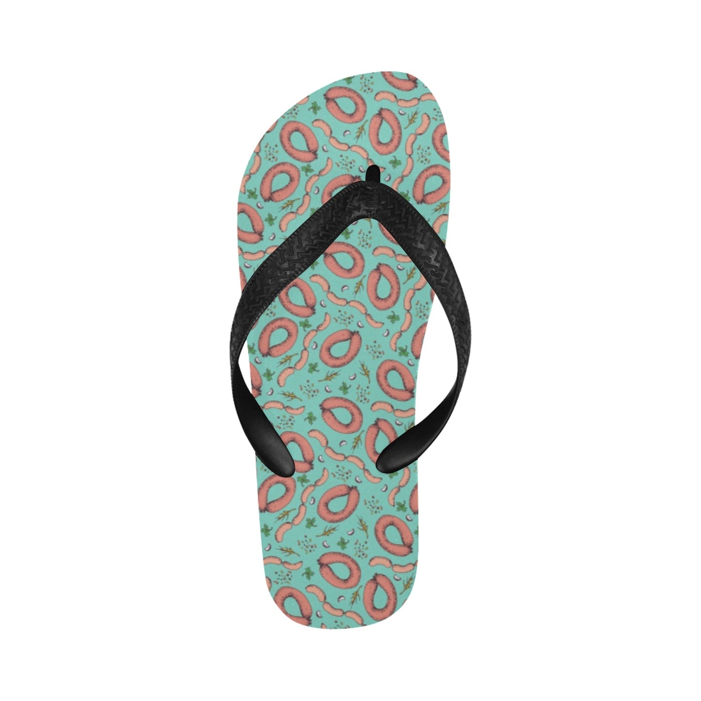 Sausage Print Design LKS303 Flip Flops