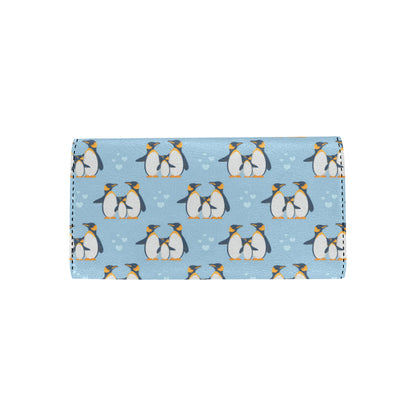 Penguin Pattern Print Design A04 Women's Trifold Wallet