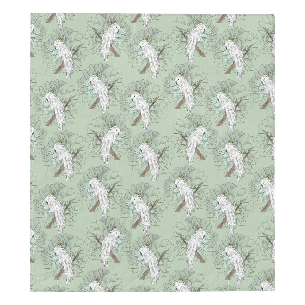 Cockatiel Pattern Print Design 01 Premium Quilt