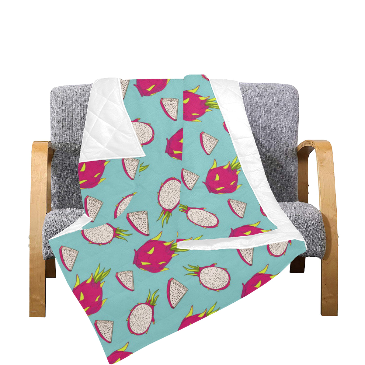 Dragonfruit Pattern Print Design DF01 Premium Quilt