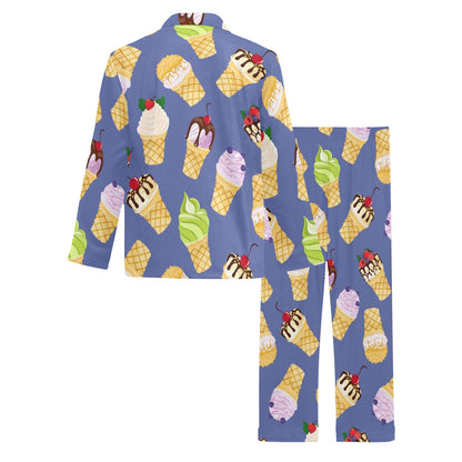 Ice Cream Pattern Print Design IC03 Men's Long Pajama Set