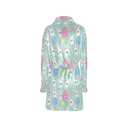 Easter Eggs Pattern Print Design RB014 Women's Fleece Robe