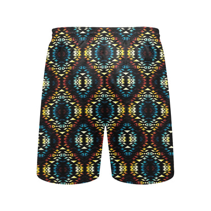 Tribal Pattern Print Design LKS309 Men's Swim Trunks Beach Shorts