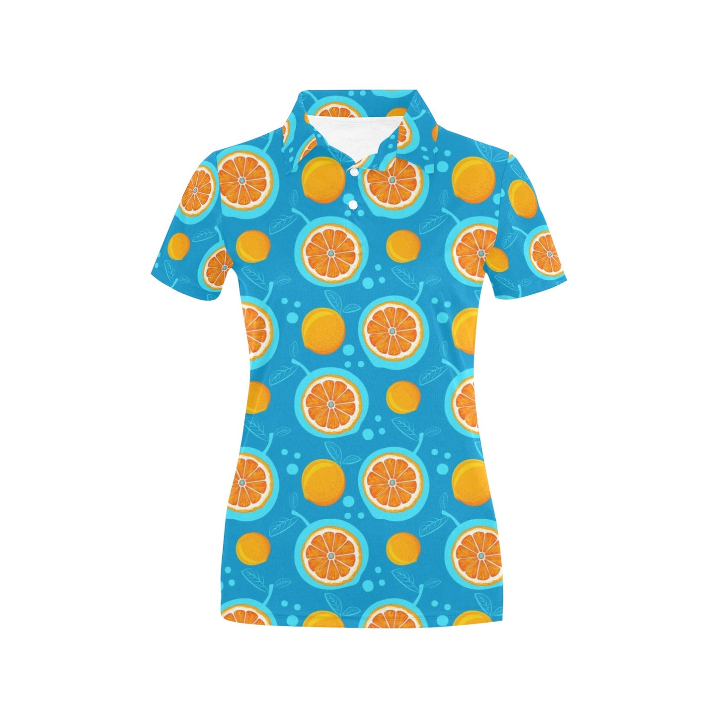 Grapefruit Pattern Print Design GF03 Women's Polo Shirt