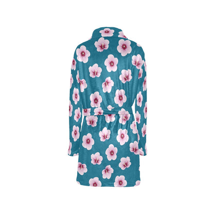 Cherry Blossom Pattern Print Design CB08 Women's Fleece Robe