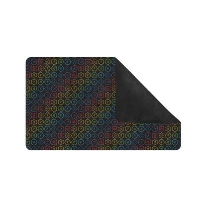Chakra Colorful Symbol Pattern Rubber Doormat