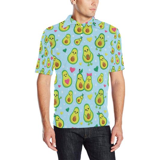Avocado Pattern Print Design AC09 Men Polo Shirt