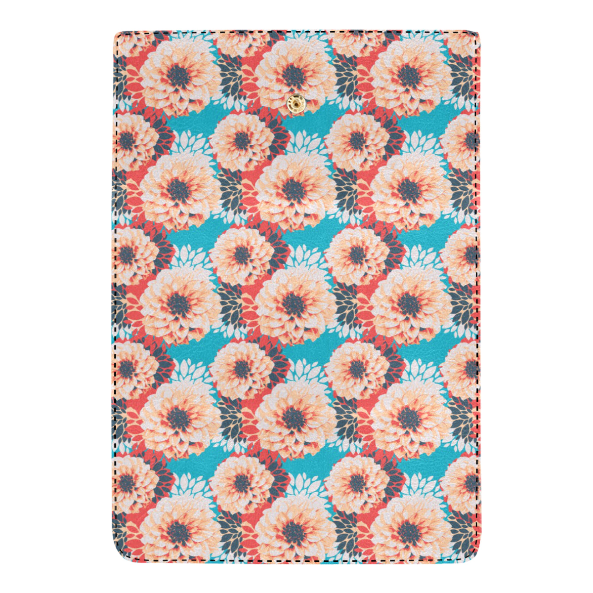 Dahlia Pattern Print Design DH05 Women's Trifold Wallet