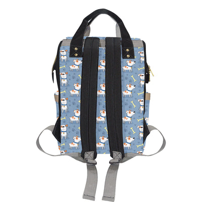 Bull Terriers Pattern Print Design 04 Diaper Bag Backpack