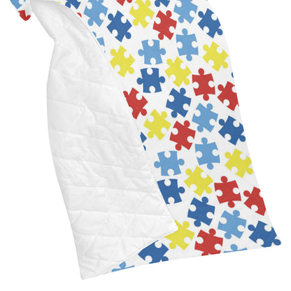 Autism Awareness Pattern Print Design 04 Premium Quilt