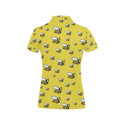 Bee Cute Print Design LKS308 Women's Polo Shirt