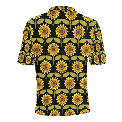 Sunflower Pattern Print Design SF015 Men Polo Shirt