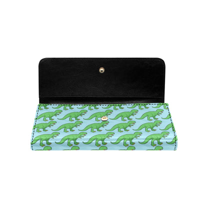T Rex Pattern Print Design A01 Women's Trifold Wallet