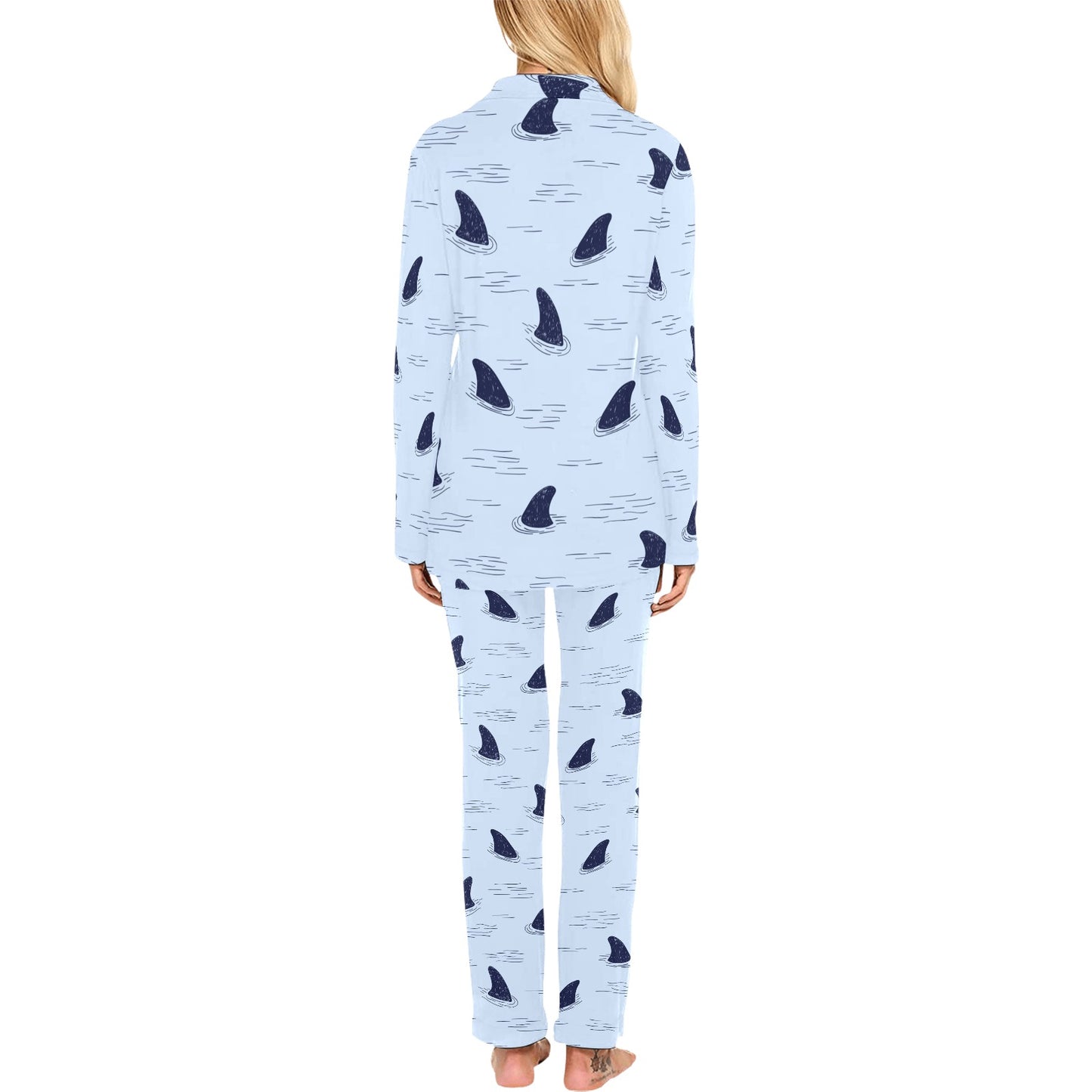 Shark Fin Women's Long Pajama Set
