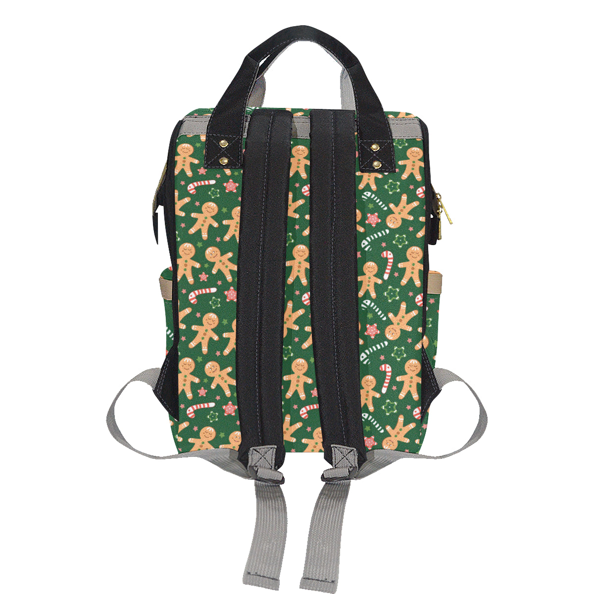 Gingerbread Pattern Print Design 04 Diaper Bag Backpack