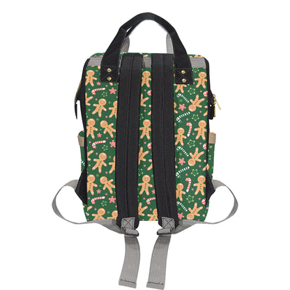 Gingerbread Pattern Print Design 04 Diaper Bag Backpack