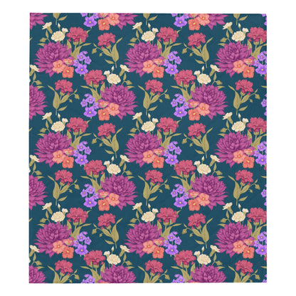 Dahlia Pattern Print Design DH01 Premium Quilt