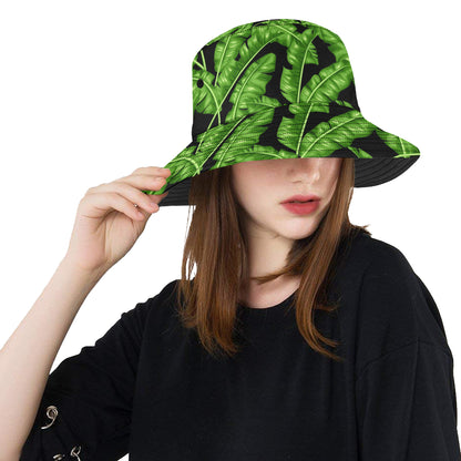 Banana Leaf Pattern Print Design BL01 Unisex Bucket Hat