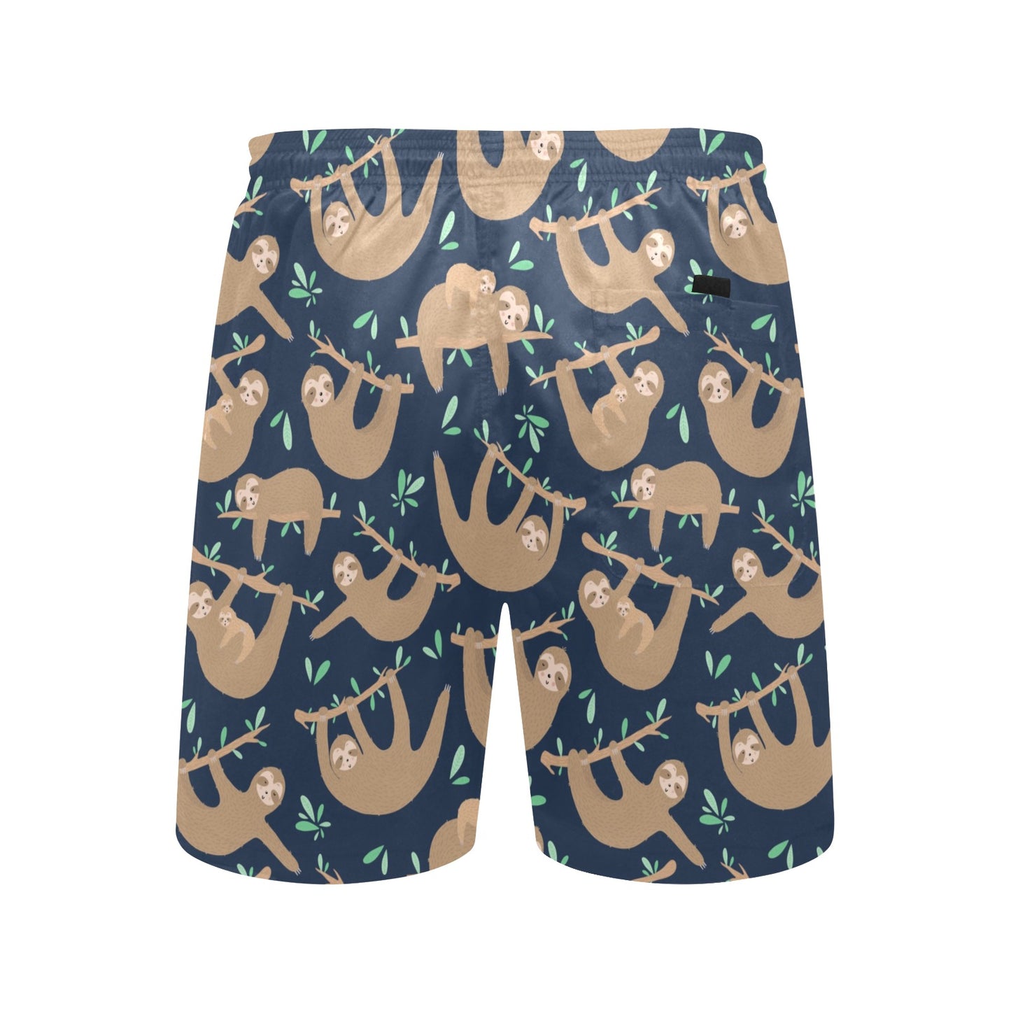 Sloth Print Design LKS307 Men's Swim Trunks Beach Shorts
